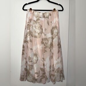 🎀Vintage Dusty Pink Floral Skirt🎀